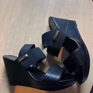 Calvin Klein black wedge size 7